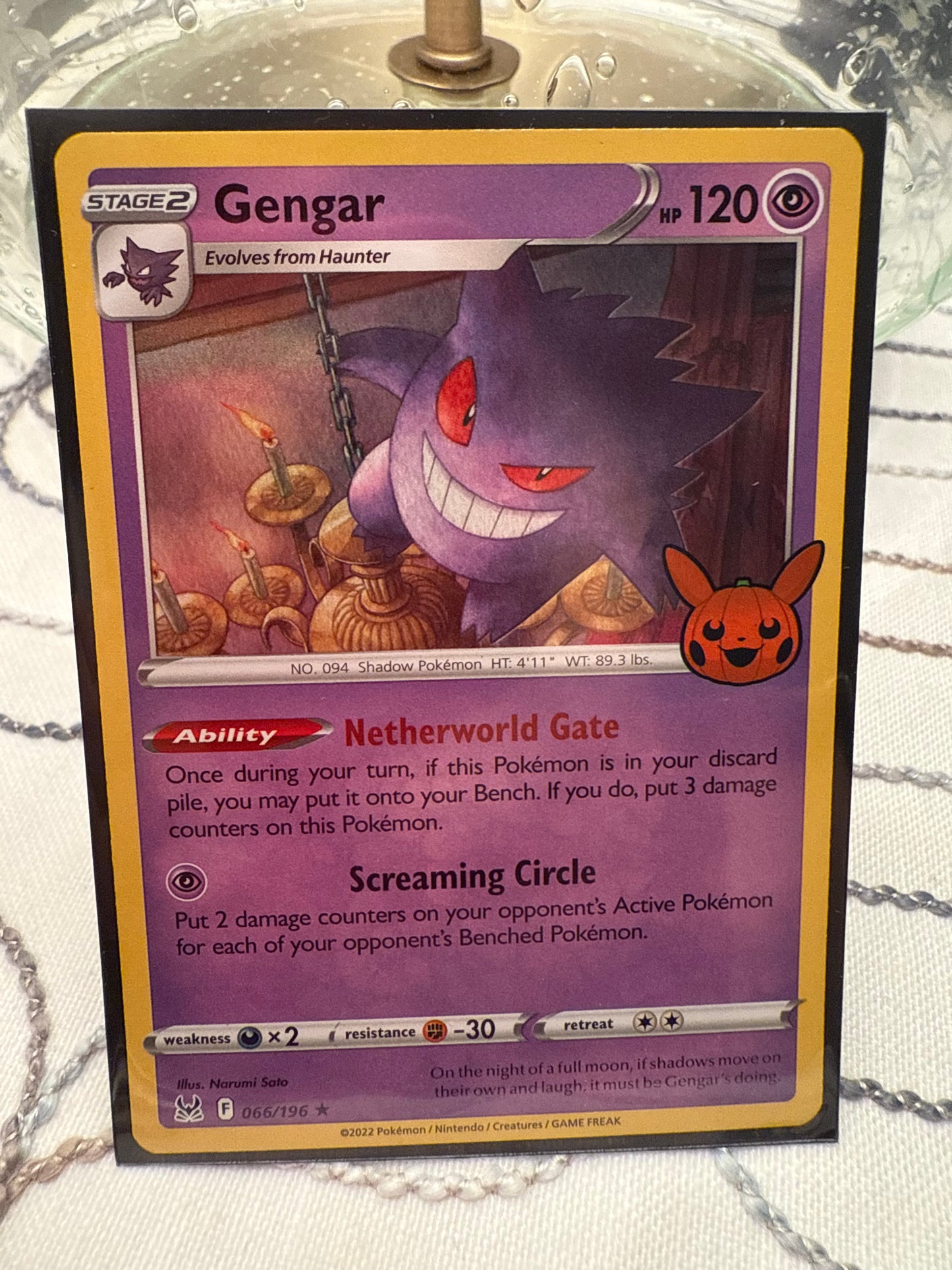 Holo Gengar Lost Origins Trick or Trade Pokemon Card 066