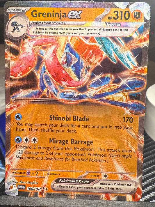 Greninja ex 106/167 - Twilight Masquerade - Pokemon TCG - Double Rare