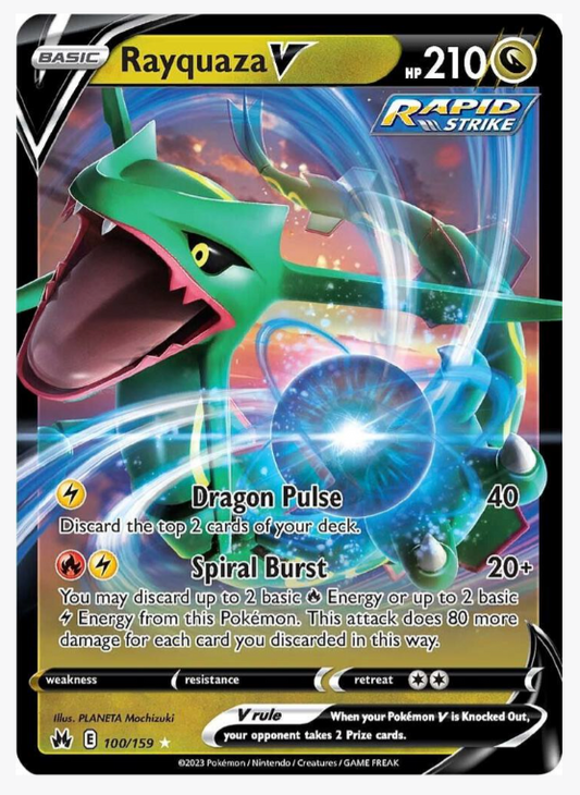 Ultra Rare Holo Rayquaza V Crown Z