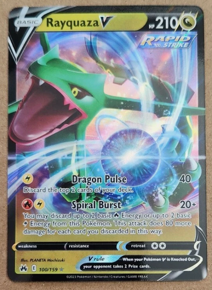 Ultra Rare Holo Rayquaza V Crown Z