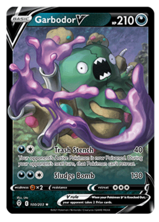 Garbodor V 100/203 Evolving Skies Ultra Rare Holo