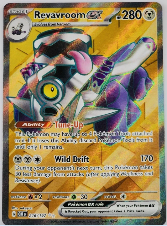 Revaroom EX 216/197 Pokemon Scarlet And Violet Obsidian Flames Full Art NM