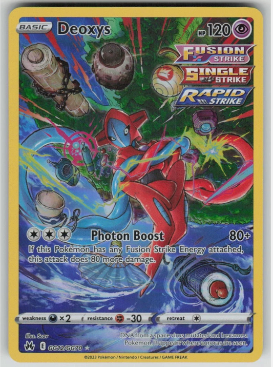 Deoxys Ultra Rare Crown Zenith: Galarian Gallery GG12/GG70 NM
